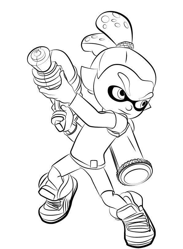 Splatoon Coloring Pages Free