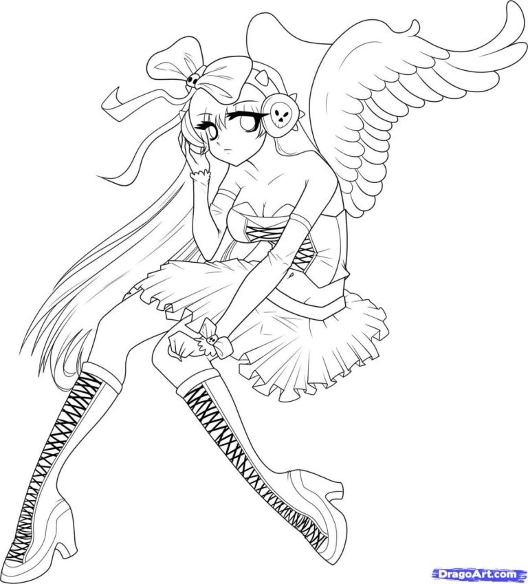 Angel Coloring Pages Anime