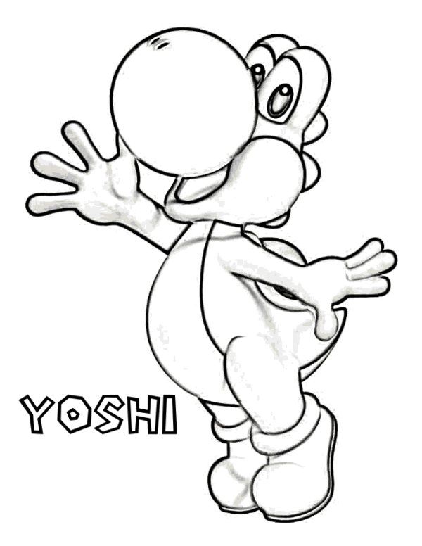 Mario Kart Yoshi Coloring Pages