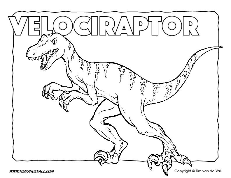 Realistic Dinosaur Coloring Pages