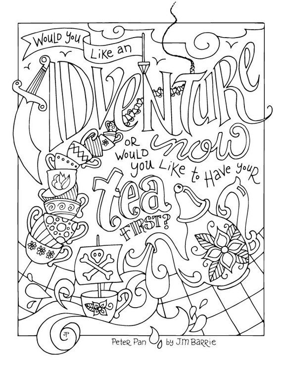 Peter Pan Coloring Pages For Adults
