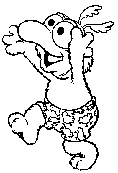 Fozzie Bear Muppet Babies Coloring Pages