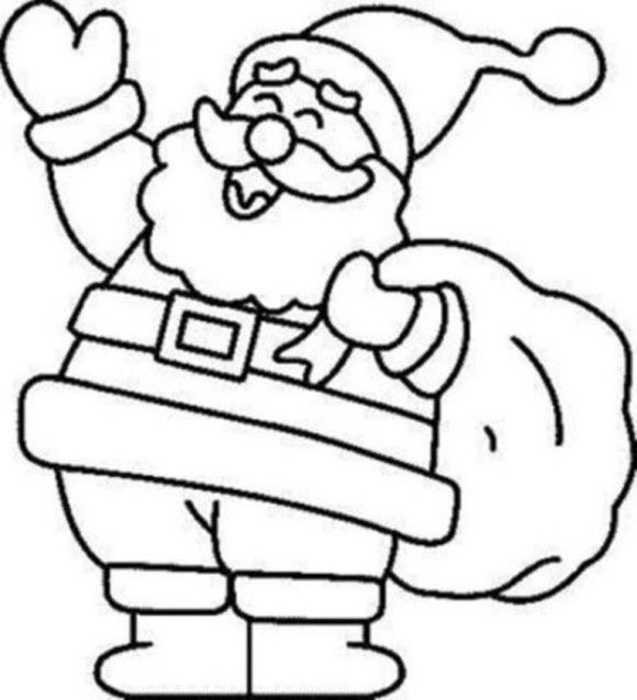 Santa Merry Christmas Coloring Pages