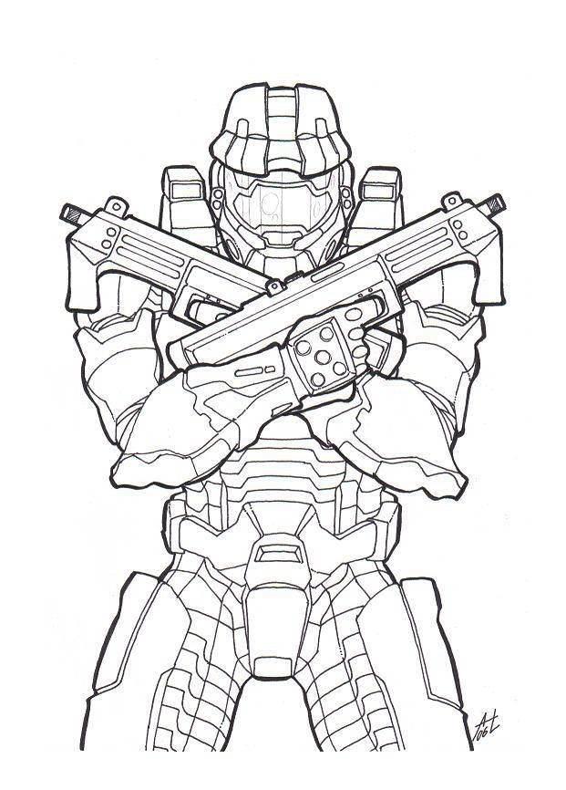 Easy Halo Coloring Pages