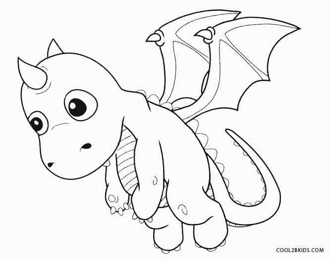 Dragon Pictures To Color For Kids