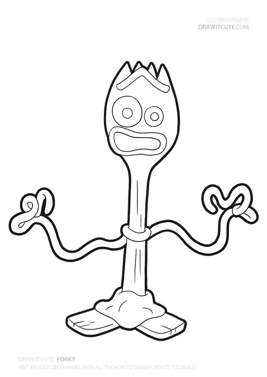 Toy Story 4 Forky Coloring Pages