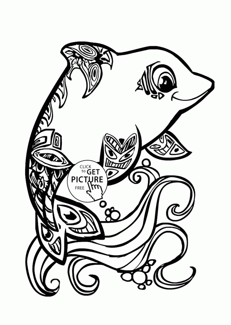 Dolphin Coloring Pages Of Animals