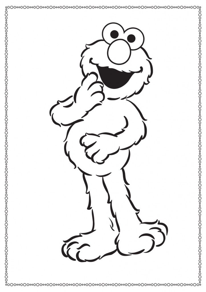 Elmo Coloring Pages Easy