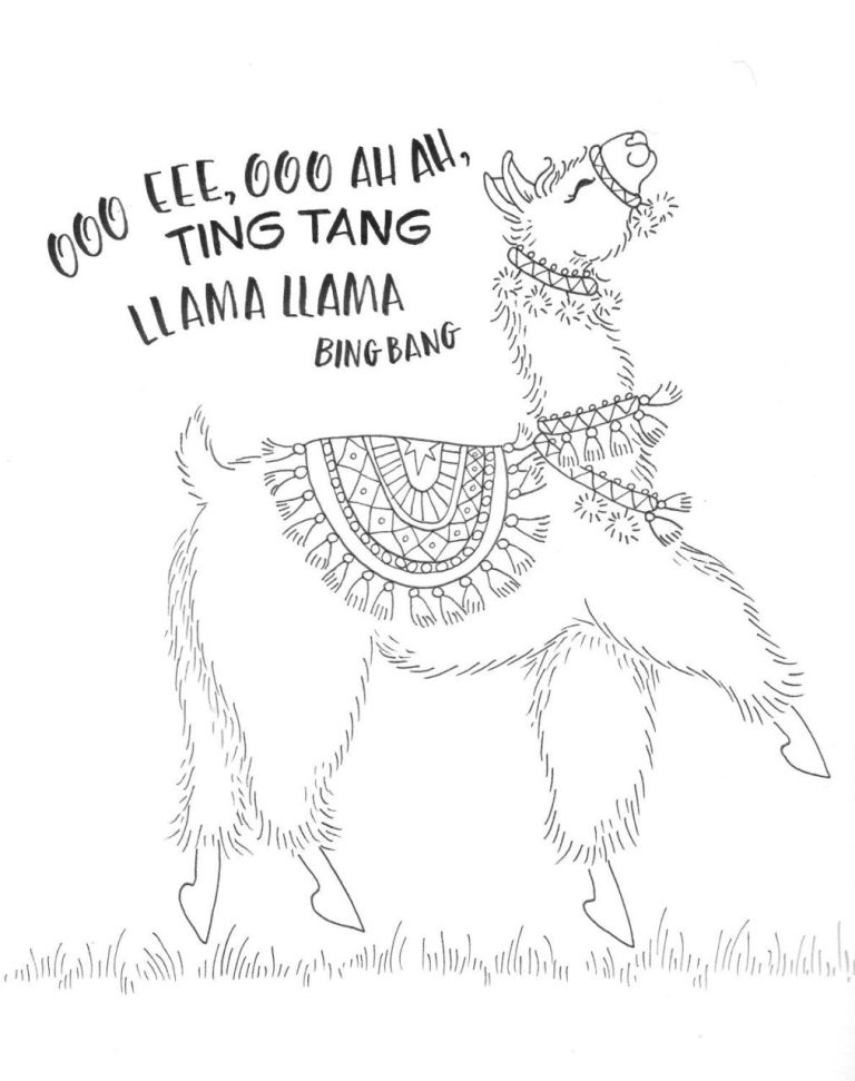 Llama Coloring Pages Free Printables