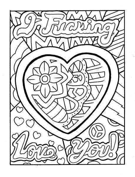 Swear Word Coloring Pages Printable