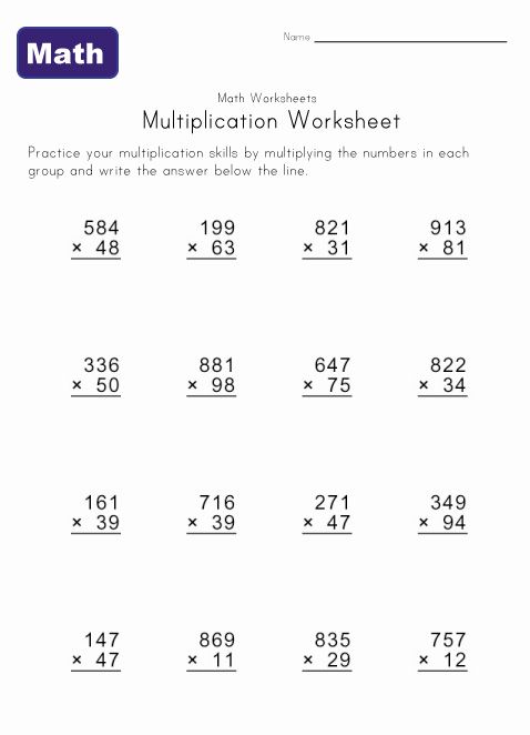 Multiplication Hard Math Problems For 5th Graders