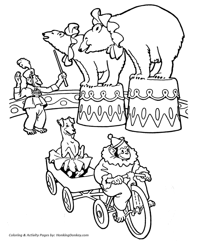 Preschool Circus Coloring Pages