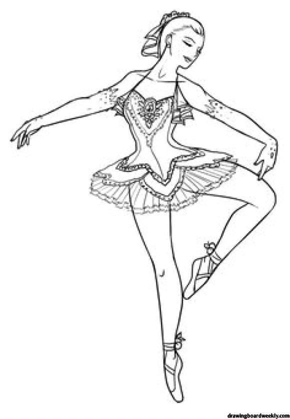 Ballerina Coloring Pages For Adults
