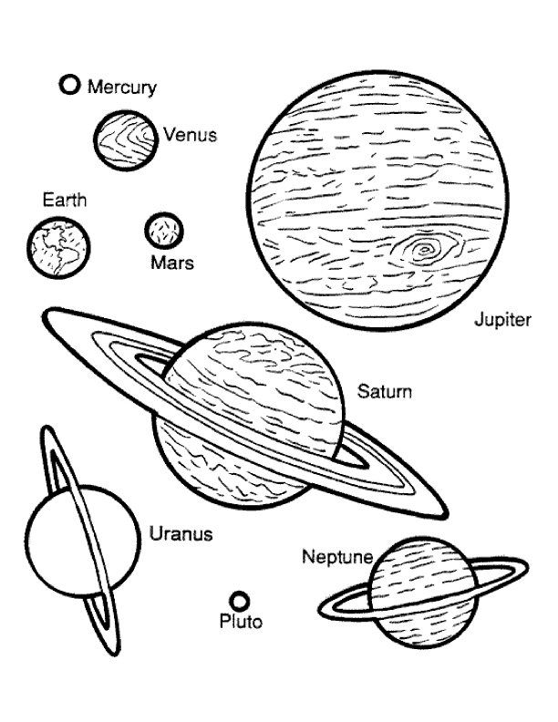Solar System Coloring Pages For Toddlers