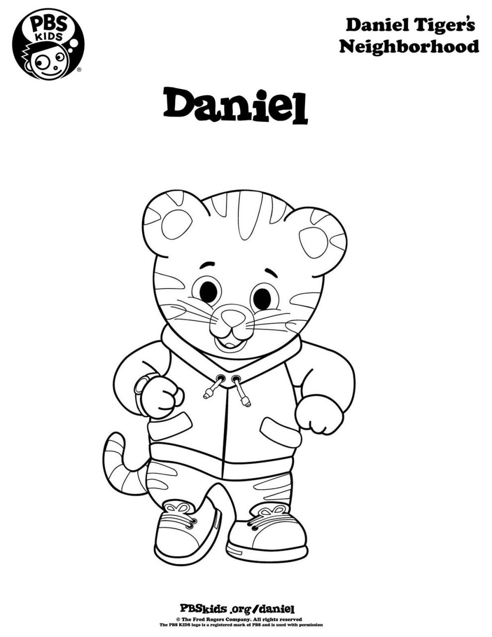 Daniel Tiger Coloring Pages