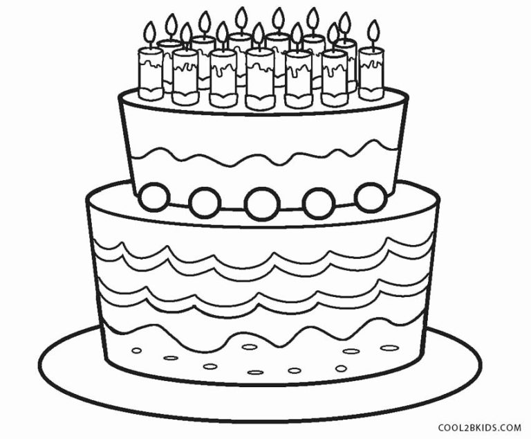 Cake Coloring Pages Free Printable