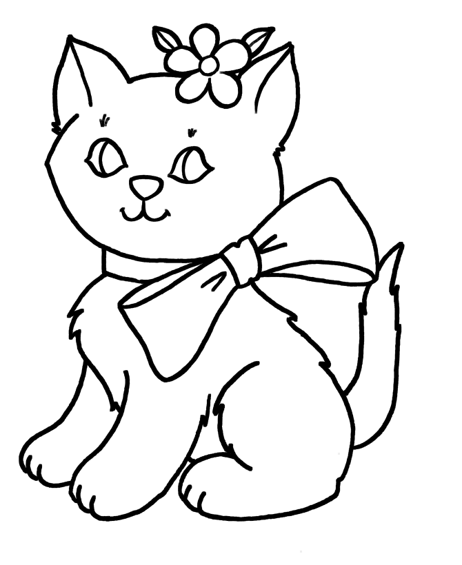 Cute Cat Coloring Pages For Girls