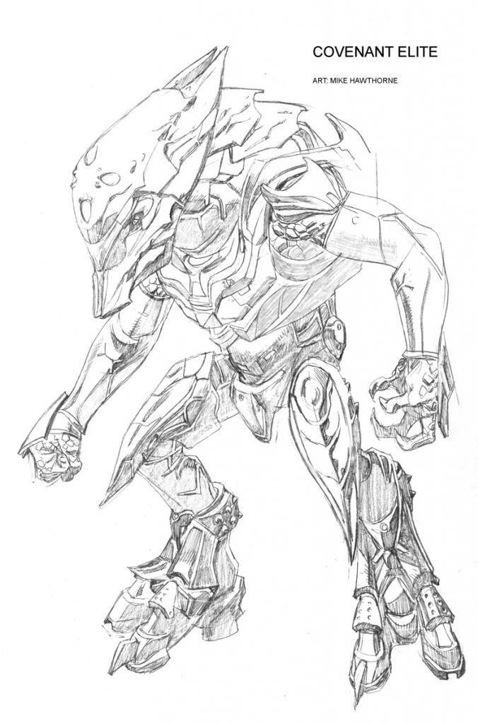 Elite Halo Coloring Pages