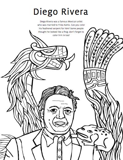 Frida Kahlo Coloring Pages