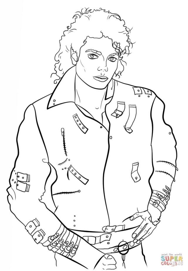 Easy Michael Jackson Coloring Pages