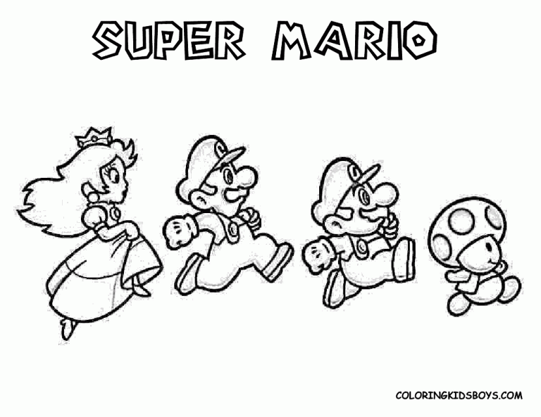 Super Mario Coloring Pages Wario