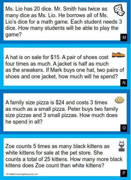 Comparing Numbers Word Problems 4th Grade Worksheets