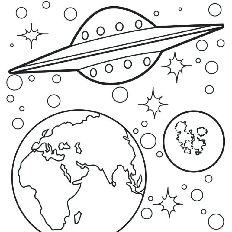 Space Coloring Pages Free