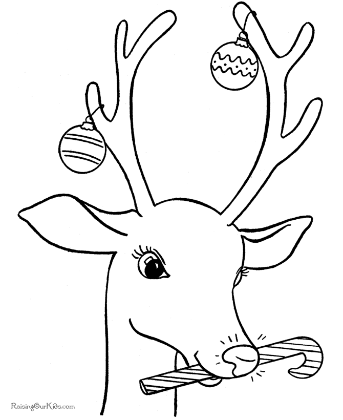 Reindeer Christmas Pictures To Color