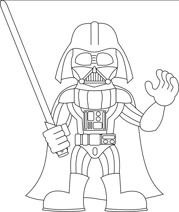 Easy Darth Vader Coloring Page