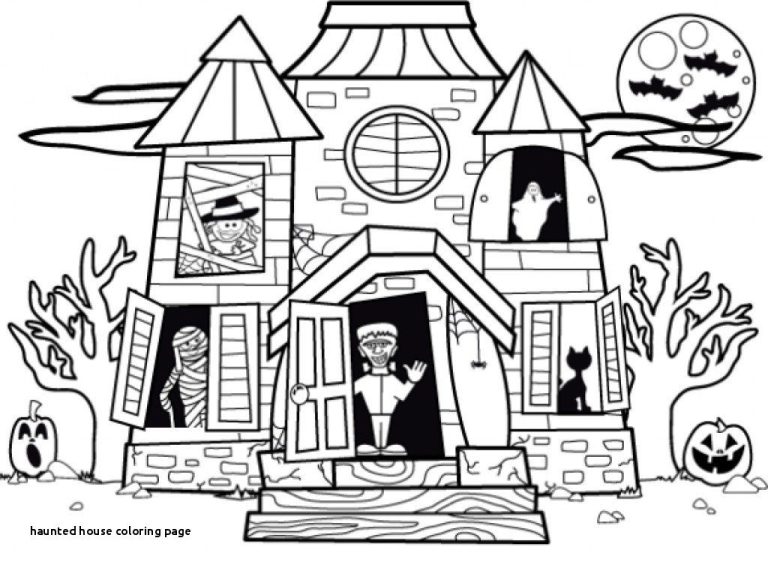 Haunted House Coloring Pages Scary