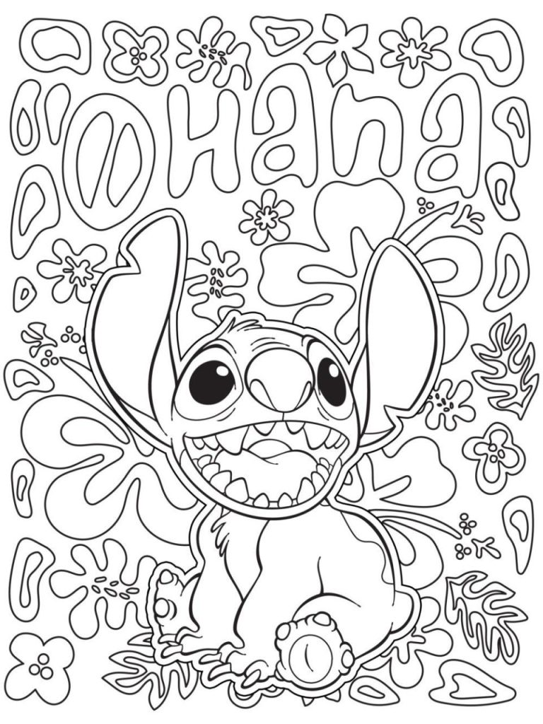 Stitch Coloring Pages Halloween