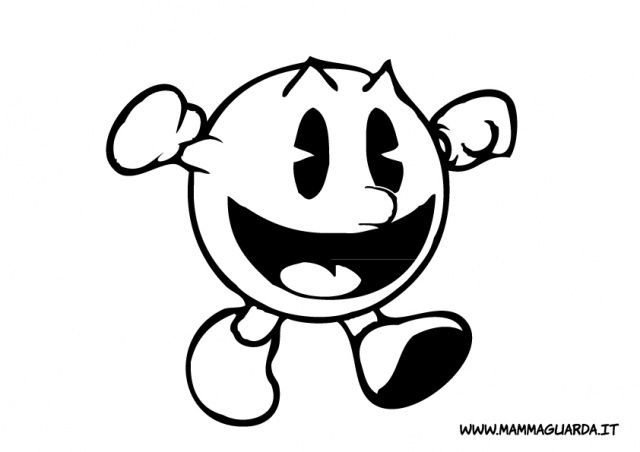 Video Game Pacman Coloring Pages