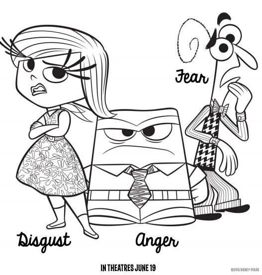 Inside Out Coloring Pages Fear