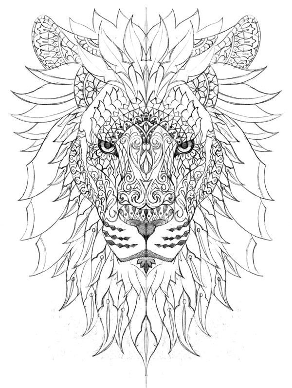 Lion Coloring Pages Mandala