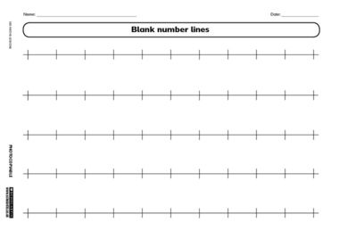 Blank Number Line Worksheets Pdf
