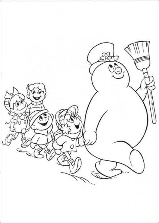 Cute Snowman Coloring Pages