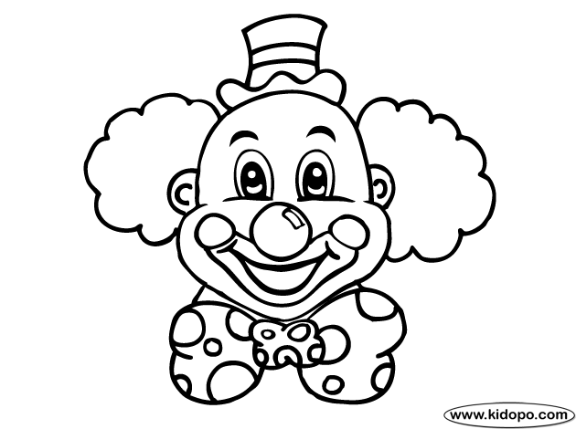 Clown Coloring Pages For Preschoolers