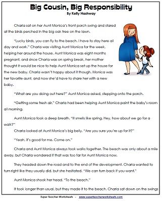Printable 4th Grade Reading Comprehension Worksheets Multiple Choice