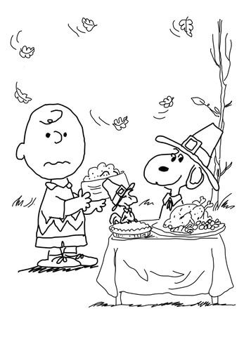 Snoopy Coloring Pages Fall