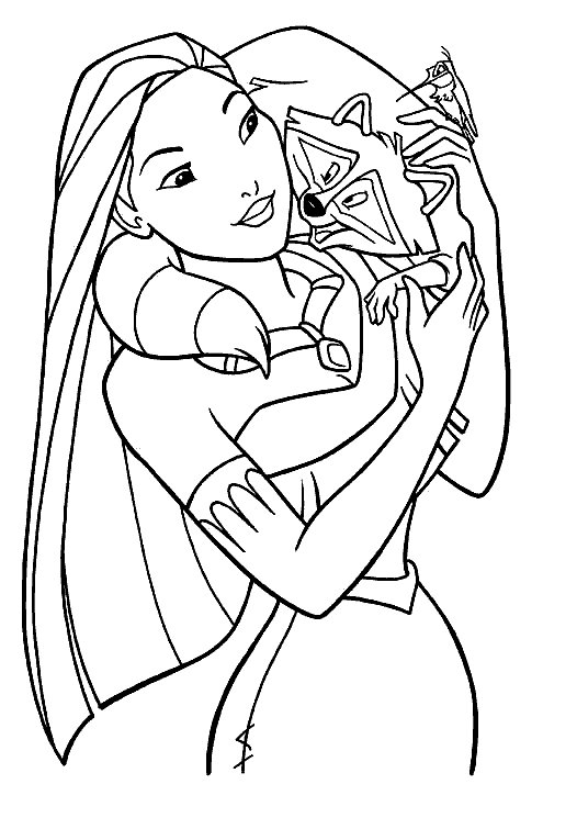 Baby Pocahontas Coloring Pages