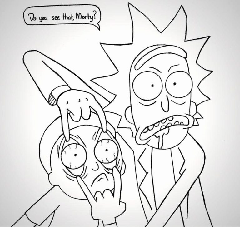 Rick And Morty Coloring Pages Trippy