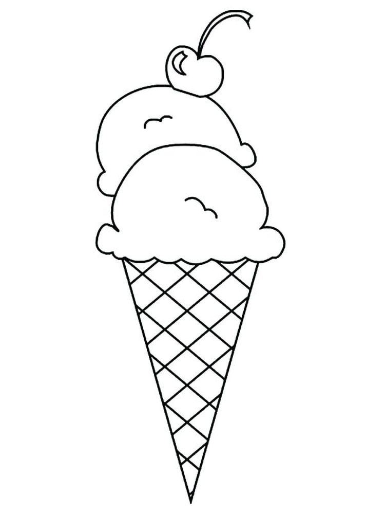 Ice Cream Coloring Pages Food