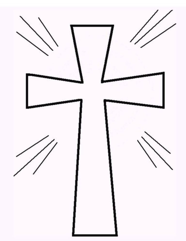 Religious Cross Coloring Pages