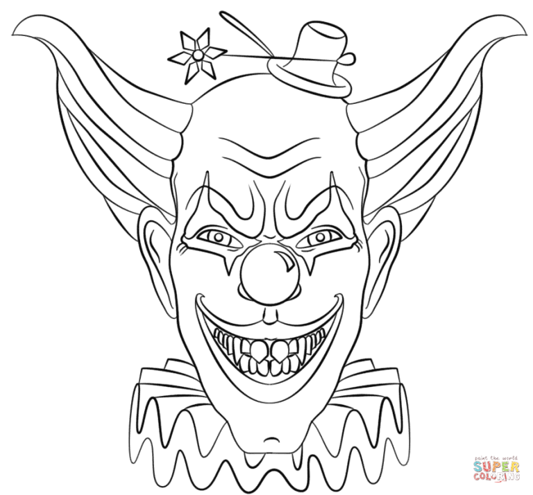 Clown Coloring Pages Halloween
