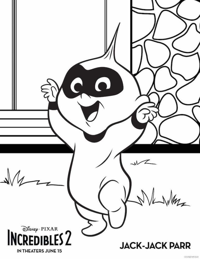 Incredibles Coloring Pages Dash
