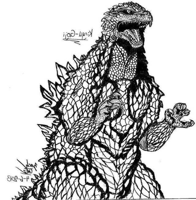 Godzilla Coloring Pages For Adults