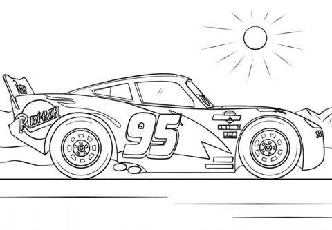 Lightning Mcqueen Coloring Pages Cars 3