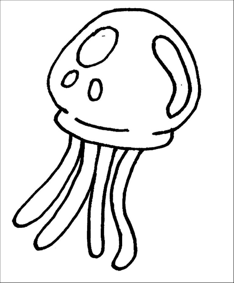Jellyfish Coloring Page For Kids
