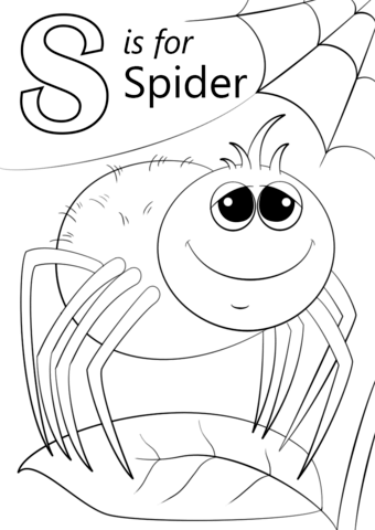 Spider Coloring Pages For Preschoolers