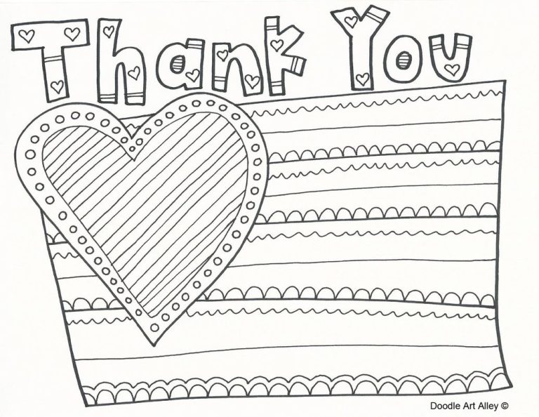 Children Thank You Coloring Pages
